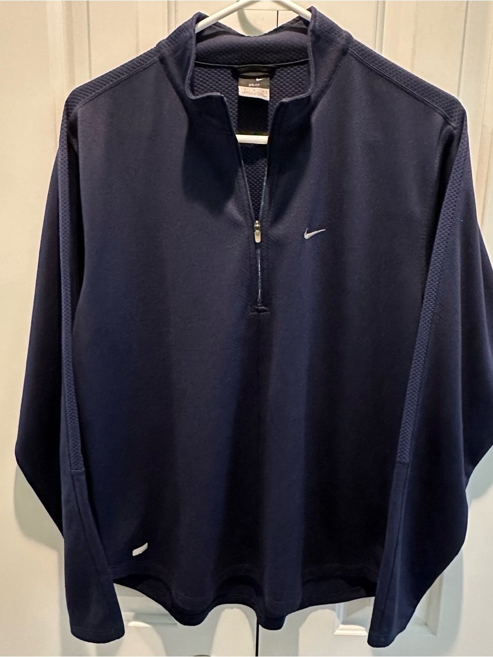 Nike Men’s Navy Blue Dri Fit Athletic Pullover 1/4 Zip Sweatshirt M
